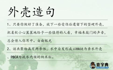外殼造句