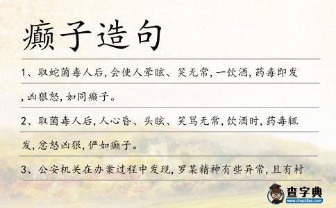癲子造句