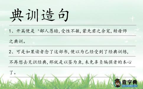 典訓(xùn)造句