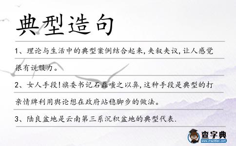 典型造句