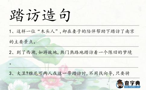 踏訪造句
