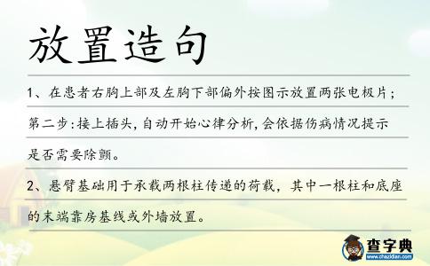 放置造句