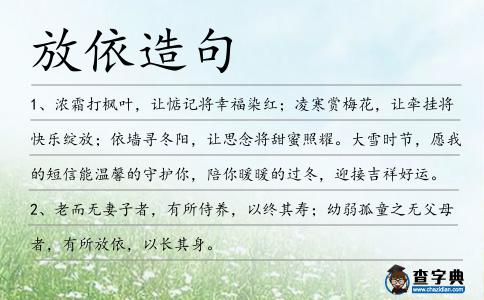 放依造句