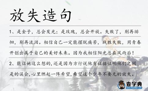 放失造句