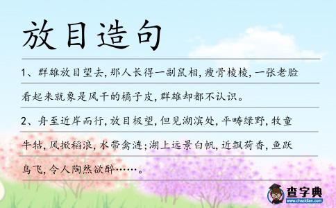 放目造句