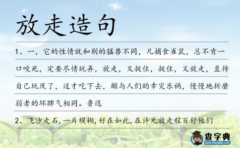 放走造句