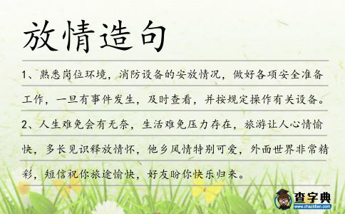 放情造句