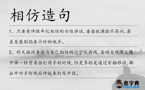 相仿造句