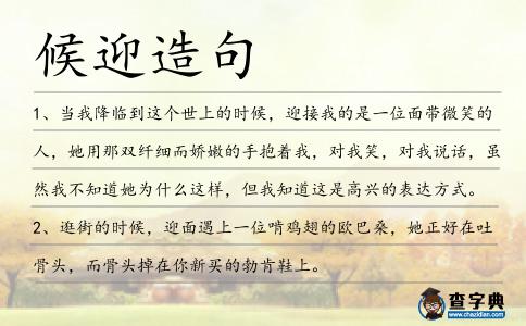 候迎造句
