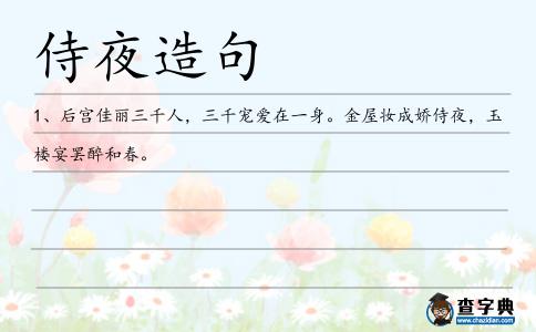 侍夜造句