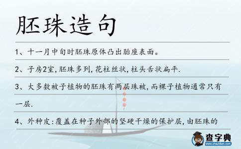 胚珠造句