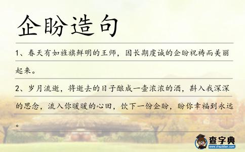 企盼造句