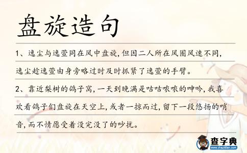 盤旋造句