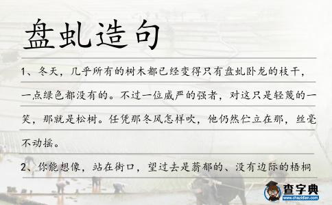 盤虬造句