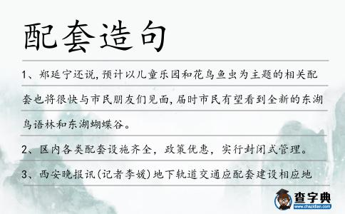 配套造句