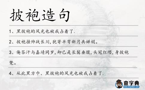 披袍造句