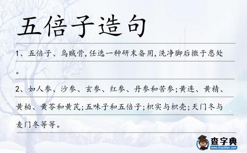五倍子造句