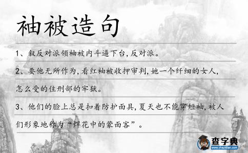 袖被造句