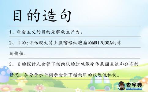 目的造句