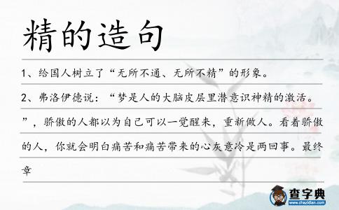 精的造句
