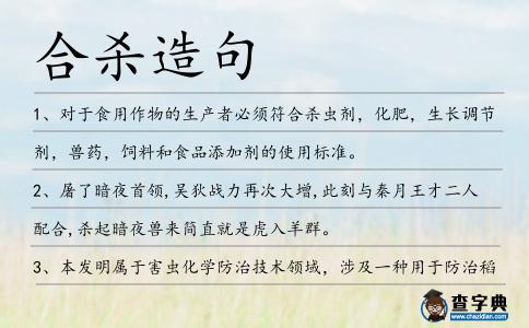 合殺造句