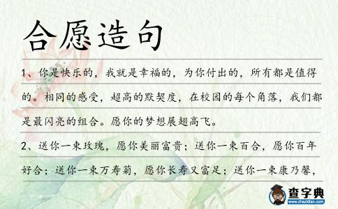 合愿造句