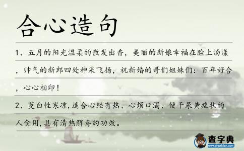 合心造句