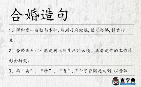 合婚造句