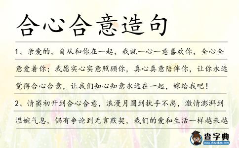 合心合意造句