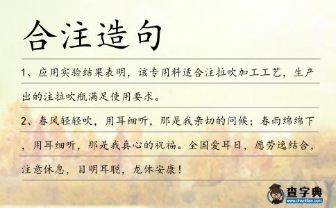 合注造句