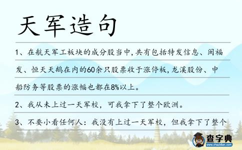 天軍造句