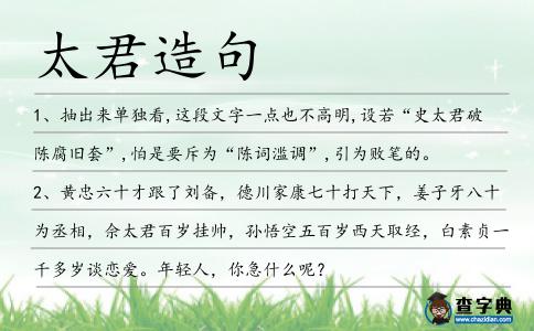 太君造句