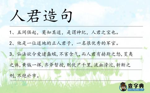 人君造句