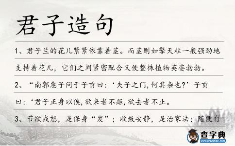 君子造句