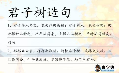 君子樹造句
