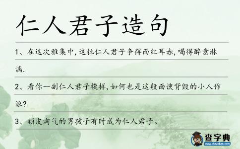 仁人君子造句