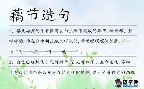 藕節(jié)造句