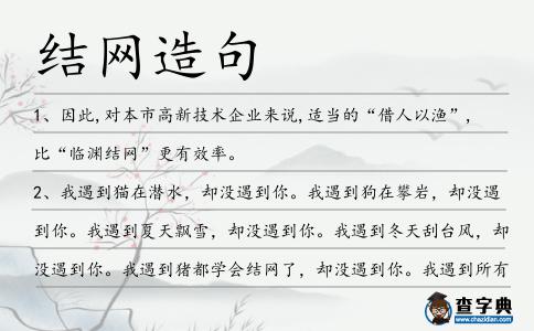 結(jié)網(wǎng)造句