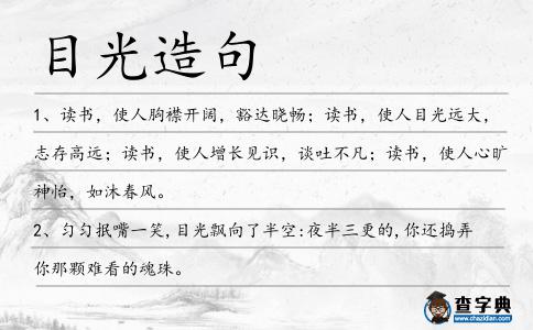 目光造句
