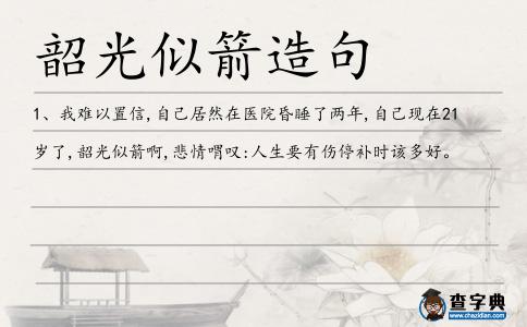 韶光似箭造句