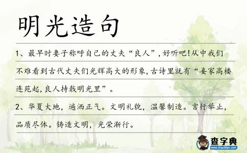 明光造句