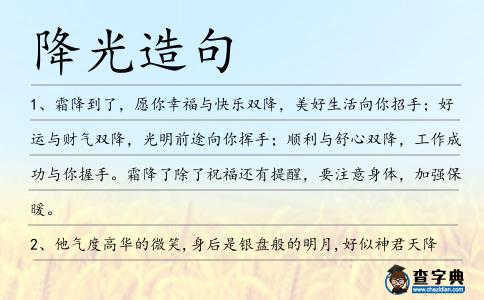 降光造句