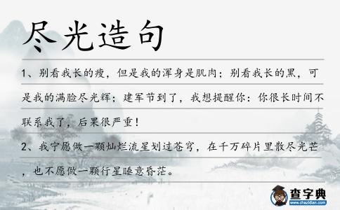 盡光造句