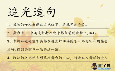 追光造句