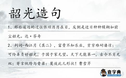 韶光造句