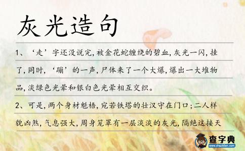 灰光造句