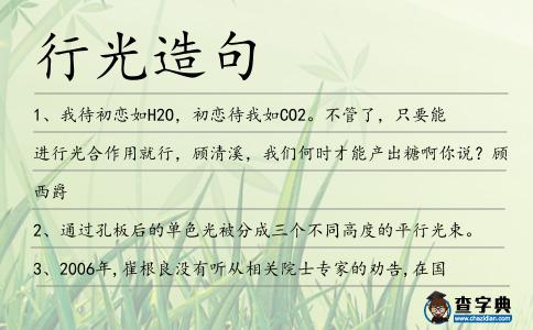 行光造句