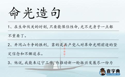 命光造句