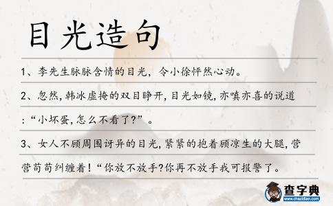 目光造句