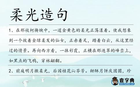 柔光造句